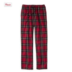 LL Bean XXL Men's Red Scotch Plaid Flannel Sleep Pants NWT